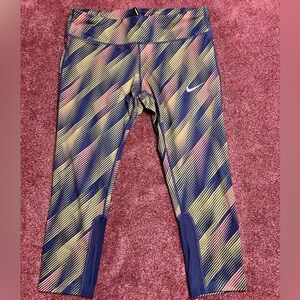 Nike Running Dr-Fit Multicolor Athletic Leggings